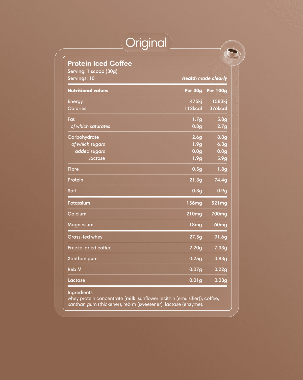 Café helado con proteína