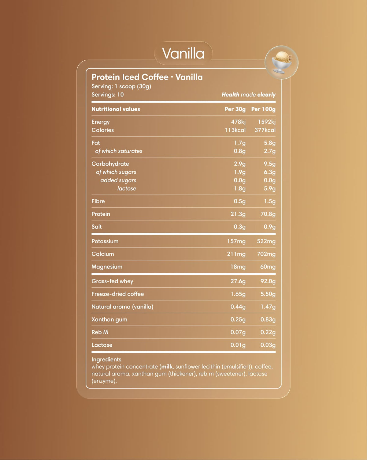 Café helado con proteína